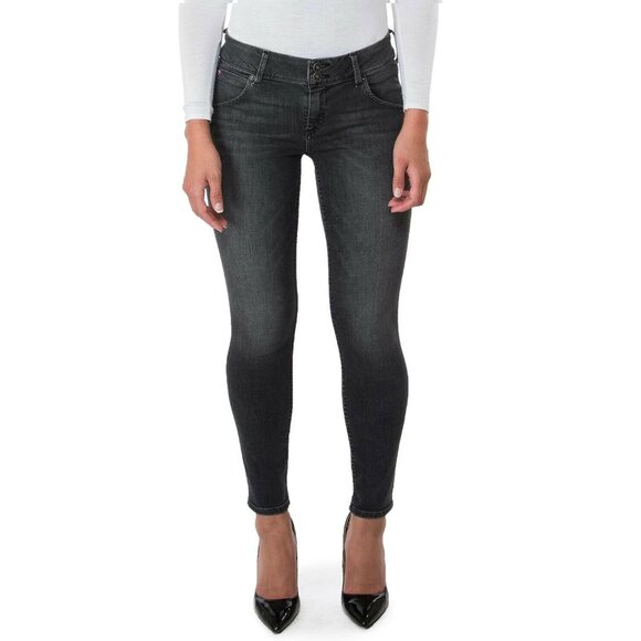 Hudson Jeans Women Collin Skinny Jeans Charcoal Black Size 32 - Picture 1 of 4